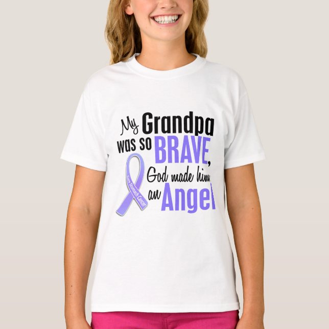Camiseta Cáncer de estómago del abuelo del ángel 2 (Anverso)