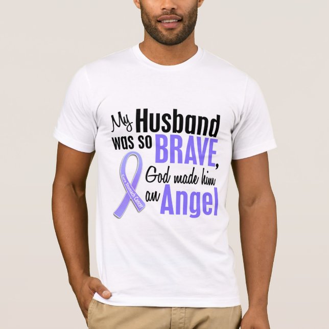 Camiseta Cáncer de estómago del marido del ángel 1 (Anverso)