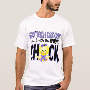 Camiseta Cáncer de estómago ensuciado con el polluelo