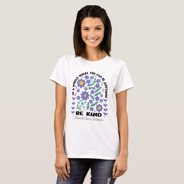 Camiseta Cáncer de Estómago Floral Boho (Anverso completo)