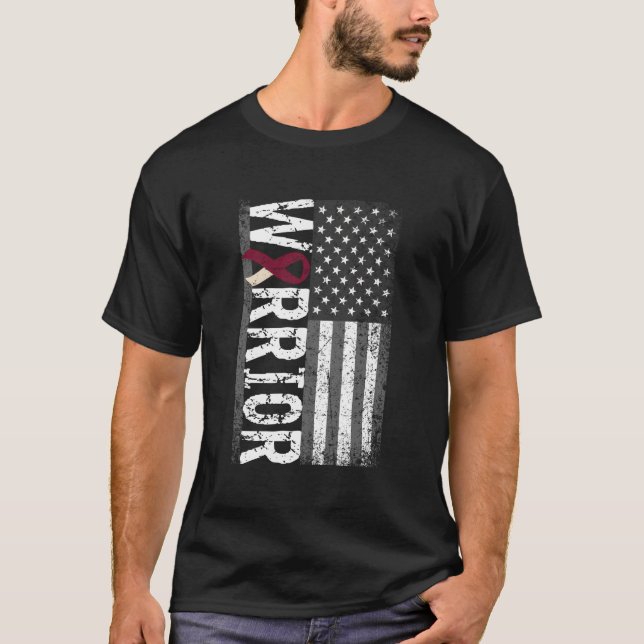 Camiseta Cáncer de garganta Cáncer de cuello oral Ayuda par (Anverso)