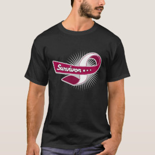 Camiseta Cáncer de garganta de la cinta del superviviente