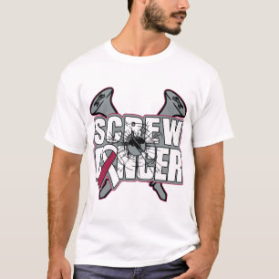 Camiseta Cáncer de garganta de tornillo