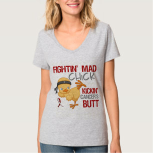 Camiseta Cáncer de garganta del polluelo de Fightin