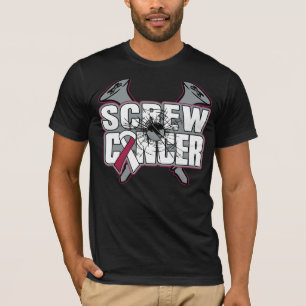 Camiseta Cáncer de garganta del tornillo