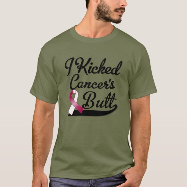 Camiseta Cáncer de garganta que pateé (Anverso)