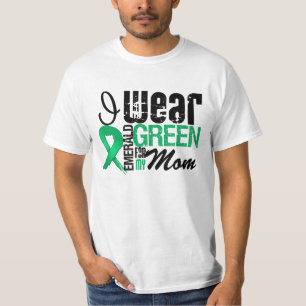 Camiseta Cáncer de hígado llevo el verde esmeralda para m