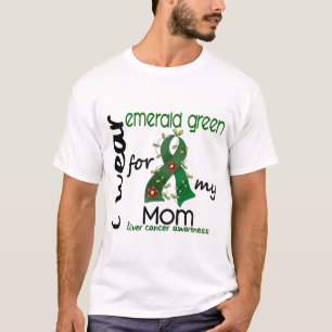 Camiseta Cáncer de hígado llevo el verde esmeralda para m