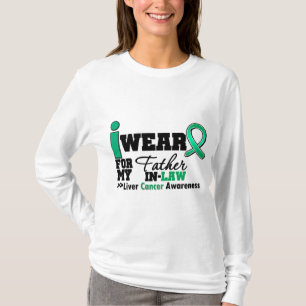 Camiseta Cáncer de hígado llevo puesto por ley un verde e
