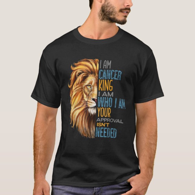 Camiseta Cáncer de hombres Rey Zodiac Astrología Cumpleaños (Anverso)