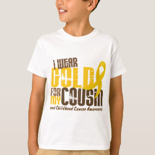 Camiseta Cáncer de la niñez LLEVO el ORO PARA MI PRIMO 6,