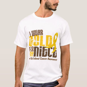 Camiseta Cáncer de la niñez LLEVO el ORO PARA MI SOBRINA