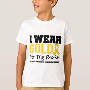 Camiseta Cáncer de la niñez llevo la cinta Brother del oro
