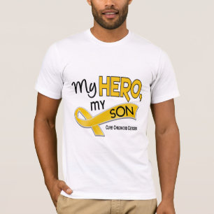 Camiseta Cáncer de la niñez MI HÉROE MI HIJO 42