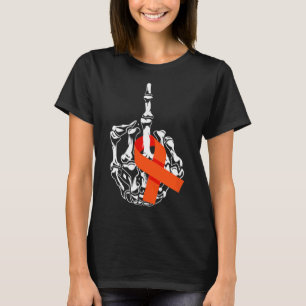Camiseta Cáncer de leucemia en el dedo medio Leucemia Cánce