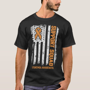 Camiseta Cáncer de leucemia Superviviente Bandera Apoyo Esc