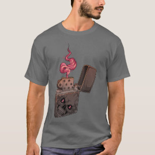 Camiseta Cáncer de mama A con un paracaidista rosa con un f