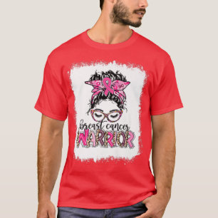 Camiseta Cáncer de mama blanqueado Guerrero Leopard Messy B