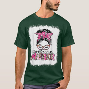 Camiseta Cáncer de mama blanqueado Guerrero Leopard Messy B