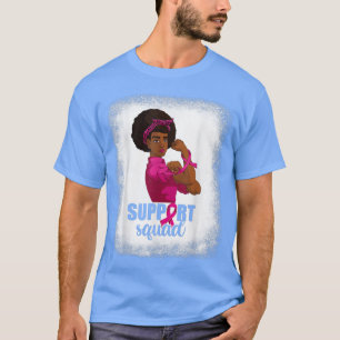 Camiseta Cáncer de mama Chica africano, apoyo a escuadrón f