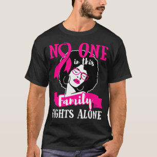 Camiseta Cáncer de mama Cinta rosa Afro-Americana Negra