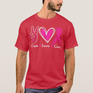 Camiseta Cáncer de Mama Claridad Vestimenta Paz Rosa Cu Amo