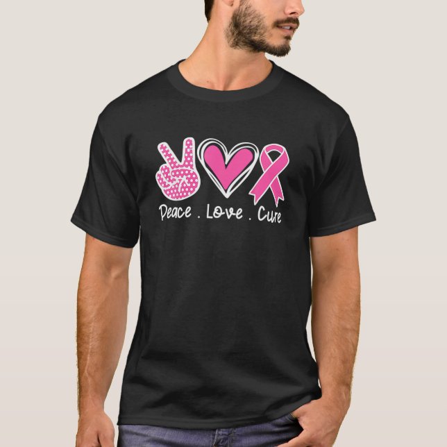 Camiseta Cáncer de Mama Claridad Vestimenta Paz Rosa Cu Amo (Anverso)