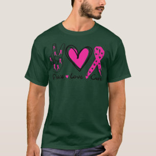 Camiseta Cáncer de Mama Claridad Vestimenta Paz Rosa Cu Amo