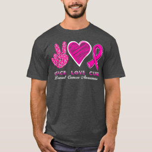 Camiseta Cáncer de Mama Claridad Vestimenta Paz Rosa Cu Amo