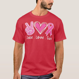 Camiseta Cáncer de Mama Claridad Vestimenta Paz Rosa Cu Amo