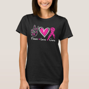 Camiseta Cáncer de Mama Concienciación Vestimenta Paz Rosa 