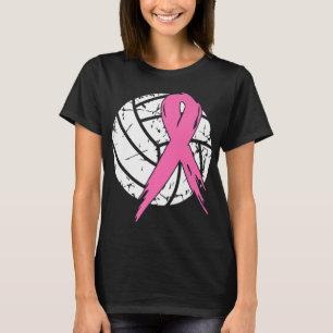 Camiseta Cáncer de mama Cos de Concienciación sobre Voleibo