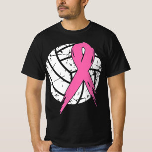 Camiseta Cáncer de mama Cos de Concienciación sobre Voleibo