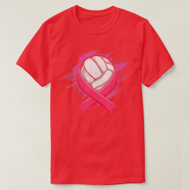 Camiseta Cáncer de mama Cos de Concienciación sobre Voleibo (Diseño del anverso)