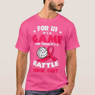 Camiseta Cáncer de mama Cos de Concienciación sobre Voleibo