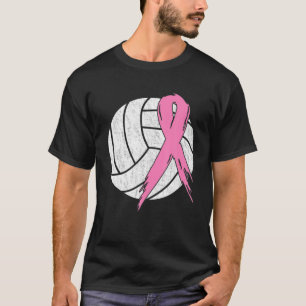 Camiseta Cáncer de mama Cos de Concienciación sobre Voleibo