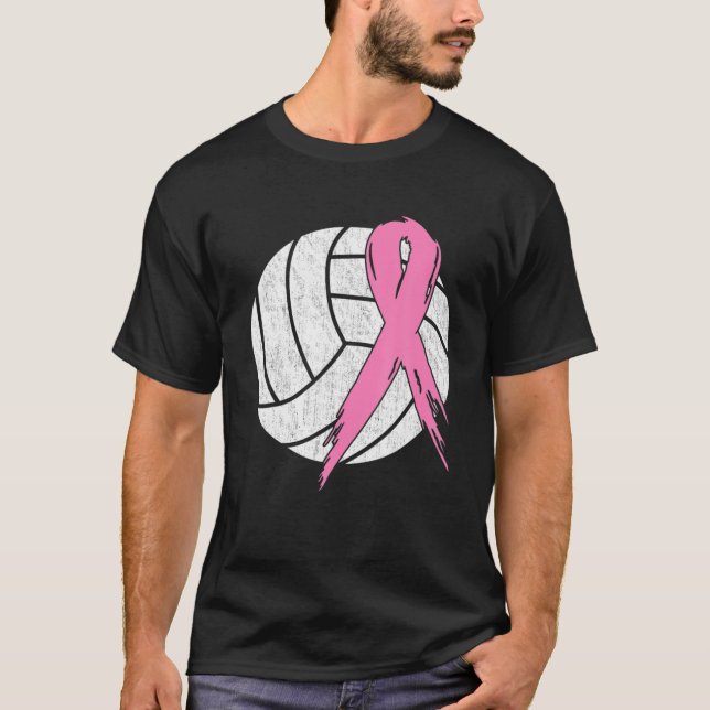 Camiseta Cáncer de mama Cos de Concienciación sobre Voleibo (Anverso)