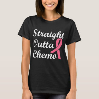 Camiseta Cáncer de mama de cinta rosada de Chemo a la salid
