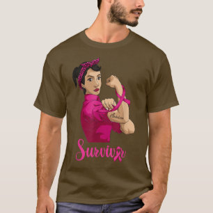 Camiseta Cáncer de mama de latinas, sobreviviente mujer fue