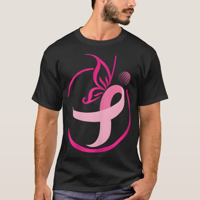 Camiseta Cáncer de Mama de Pink Ribbon Golf s-Butterflies (Anverso)