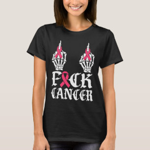 Camiseta Cáncer De Mama De Skeleton Y Crossbone 1