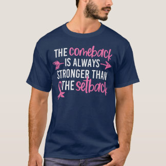 Camiseta Cáncer De Mama El Regreso Siempre Es Más Fuerte Qu