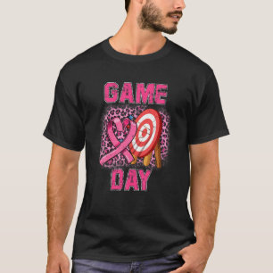 Camiseta Cáncer de mama en cinta de leopardo de voleibol