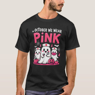 Camiseta Cáncer De Mama En Octubre Usamos Fantasma De Enfer