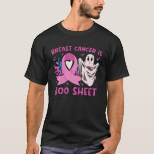 Camiseta Cáncer De Mama Es Graciosa Hoja De Boos Halloween 