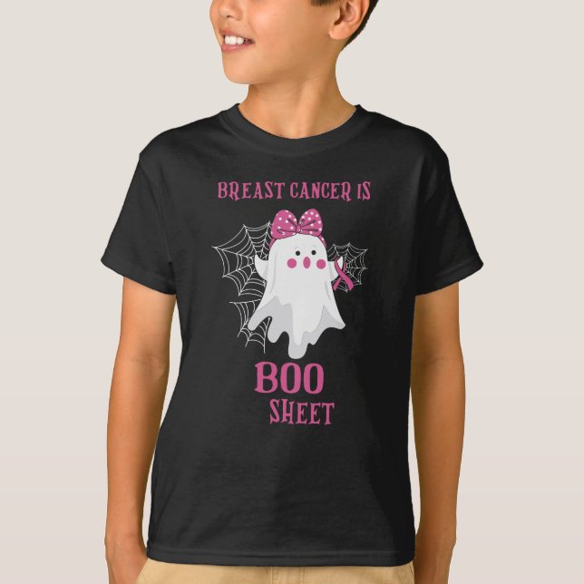 Camiseta Cáncer De Mama Es Un Traje De Fantasma De Hallowee (Anverso)