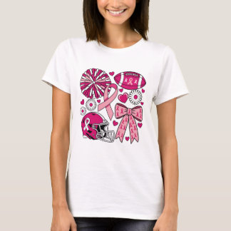 Camiseta Cáncer de Mama Fútbol Rosa Apagón Pom Pom Casco Co