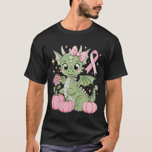 Camiseta Cáncer de mama Girly Dragon Calabaza Halloween Tee