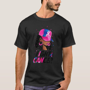 Camiseta Cáncer de mama Guerrera afroamericana de mujeres n