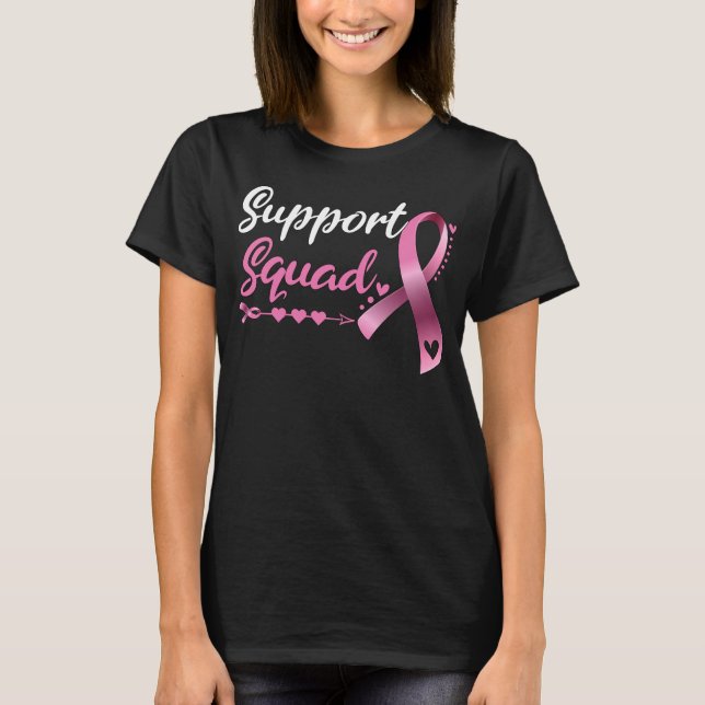 Camiseta Cáncer de Mama Guerrero Apoyo Escuadrón Cáncer de  (Anverso)